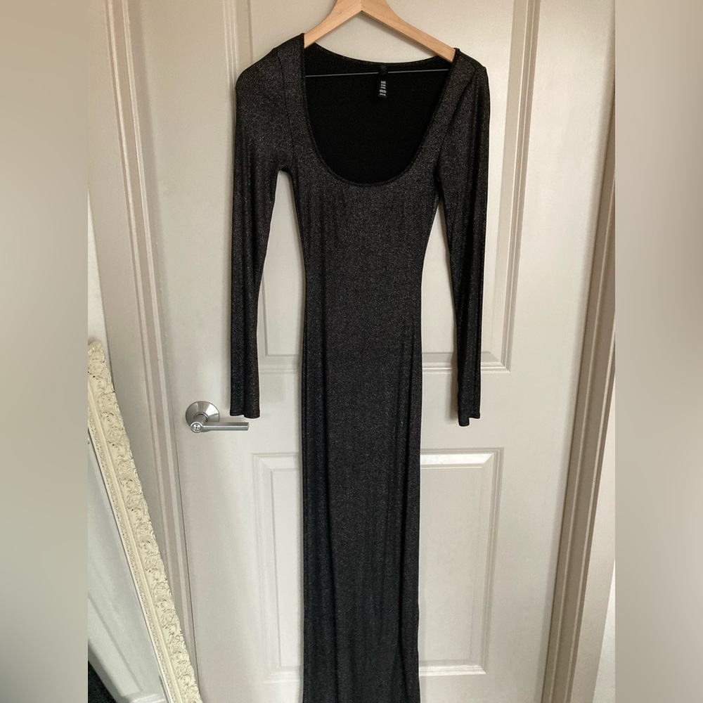 Skims Black Shimmer Dress